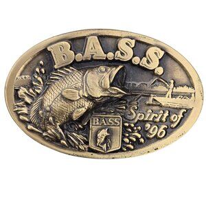 Bass Belt Buckle Spirit Of 96 Anglers Sportsman Society 1996 Vintage Fishing